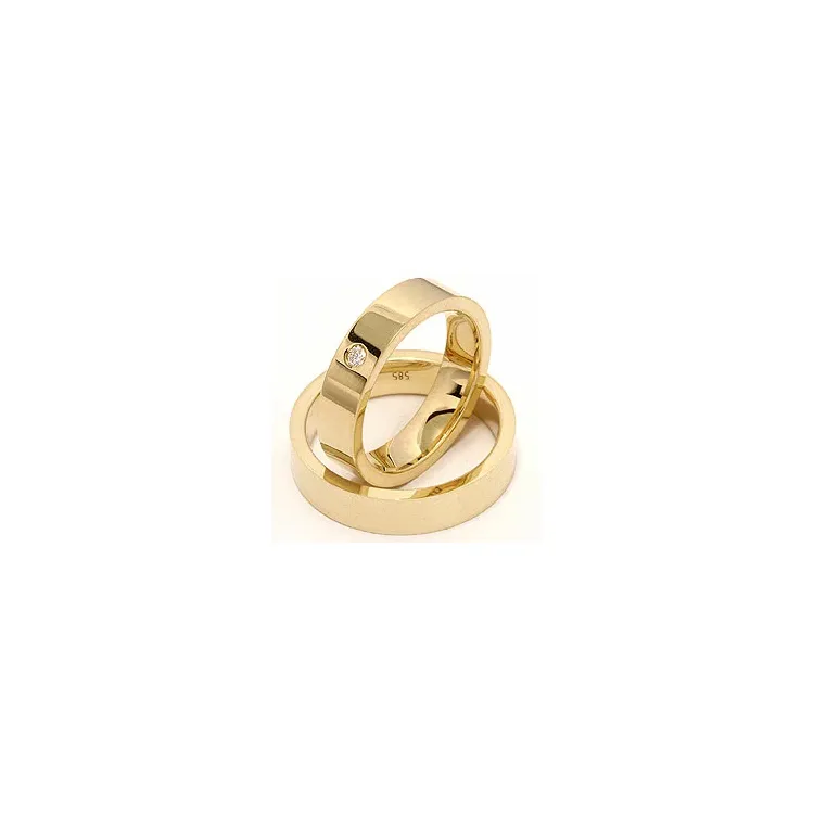 Gifteringer i 9 karat gull 0,05 ct