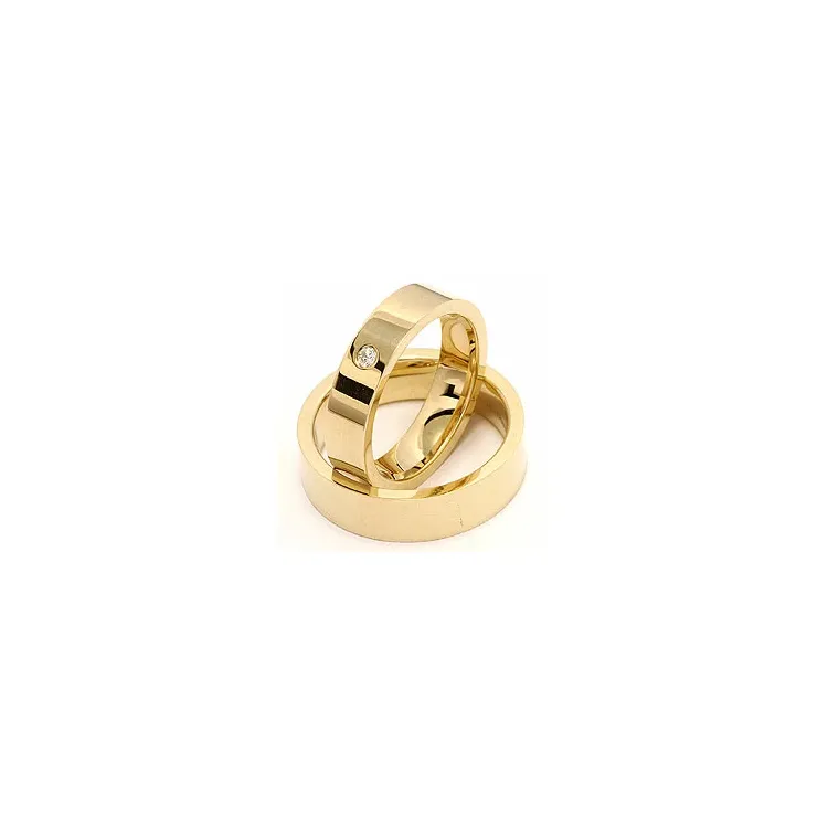 Gifteringer i 9 karat gull 0,05 ct