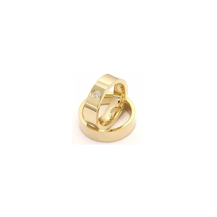 Gifteringer i 9 karat gull 0,1  ct