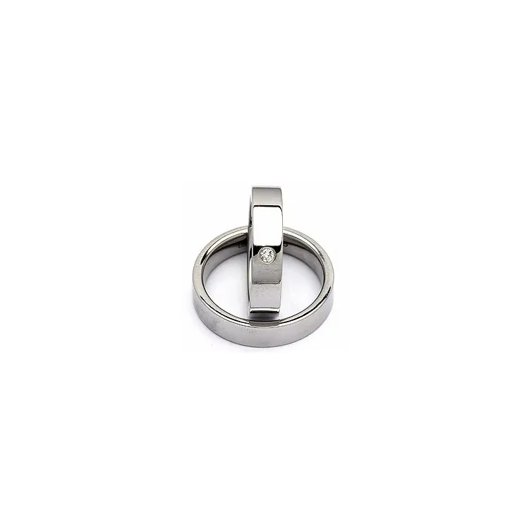 Gifteringer i stål 0,05 ct
