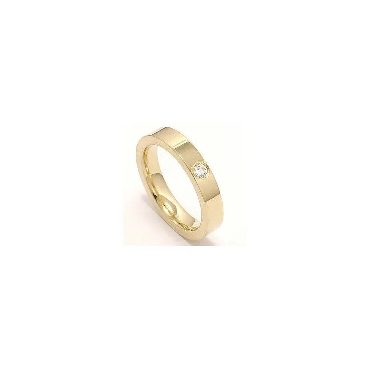 Giftering i 14 karat gull 0,10 ct