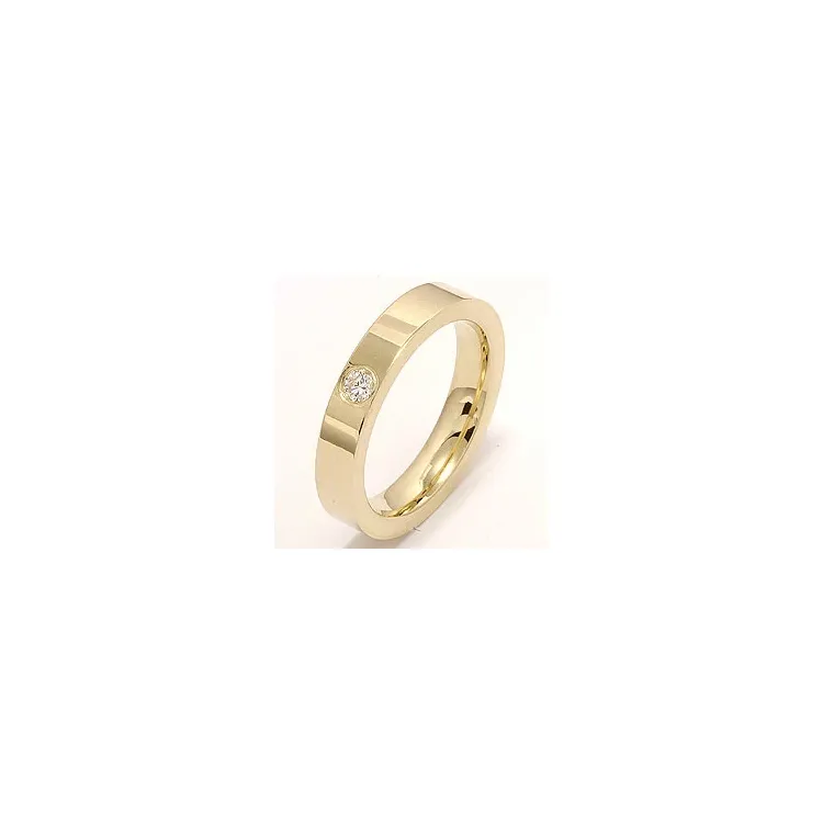 Giftering i 14 karat gull 0,10 ct