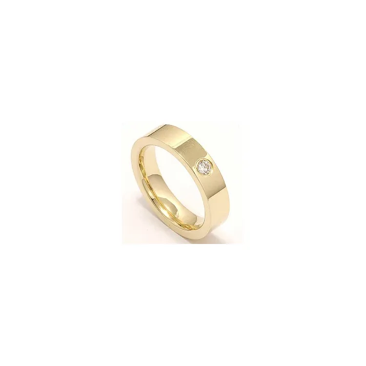 Giftering i 14 karat gull 0,10 ct