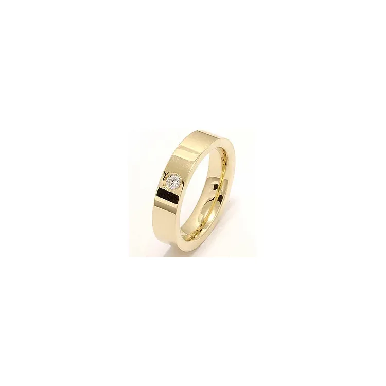 Giftering i 14 karat gull 0,10 ct
