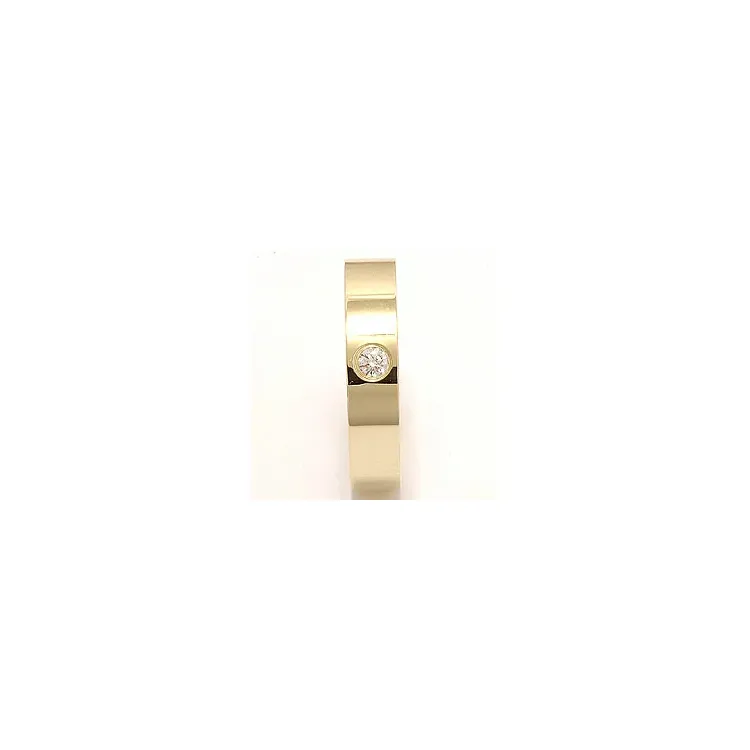 Giftering i 14 karat gull 0,10 ct