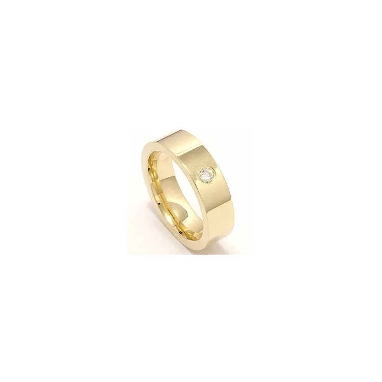 Giftering i 9 karat gull 0,1 ct