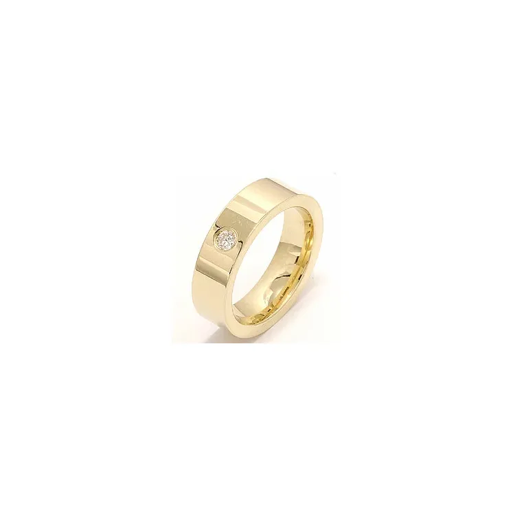 Giftering i 9 karat gull 0,1 ct