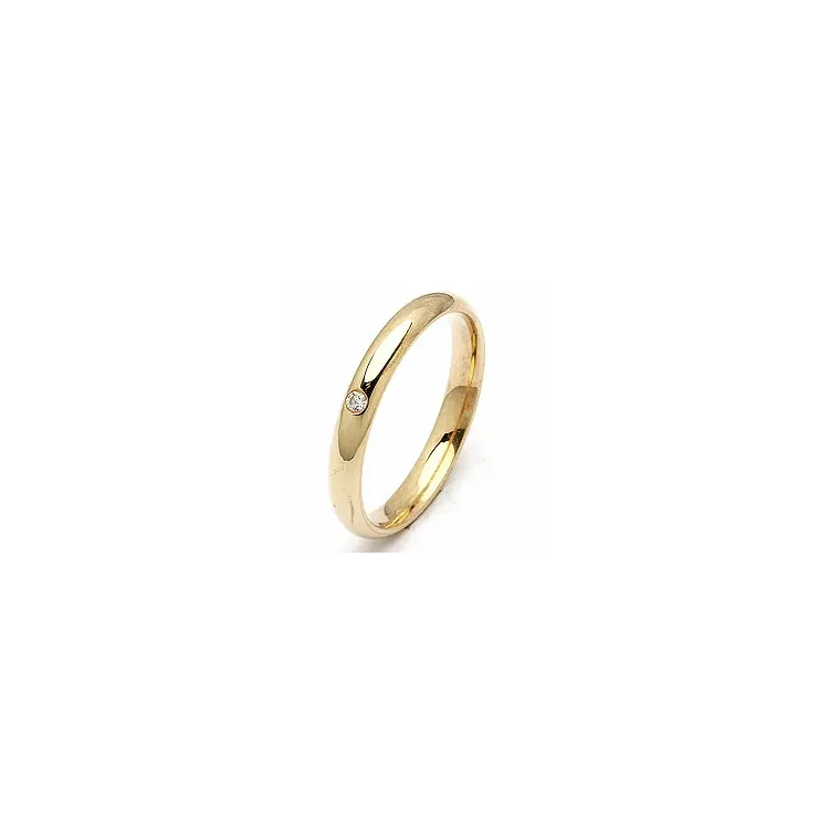 Giftering i 14 karat gull 0,025 ct