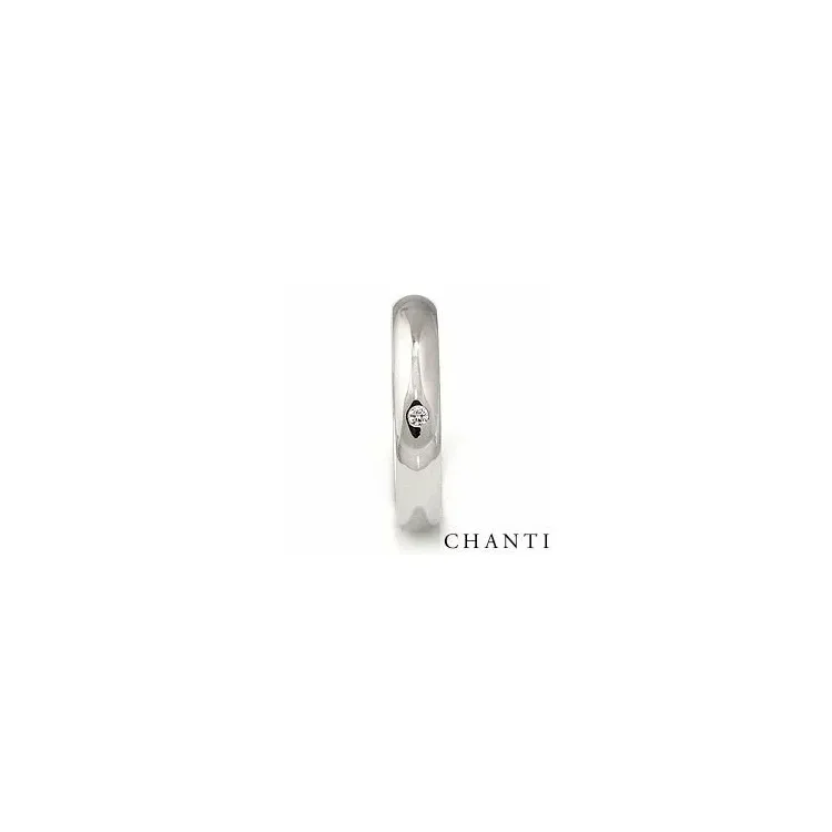 Giftering i 14 karat hvitt gull 0,025 ct