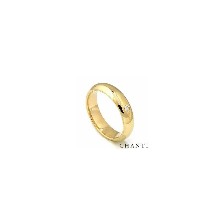 Giftering i 14 karat gull 0,05 ct