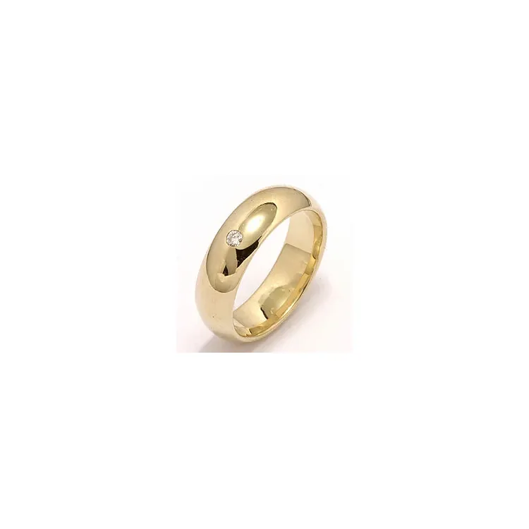 Giftering i 14 karat gull 0,05 ct