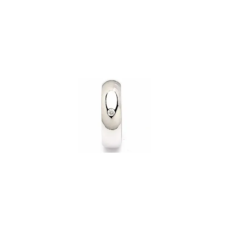 briljant giftering i 14 karat hvitt gull 0,05 ct