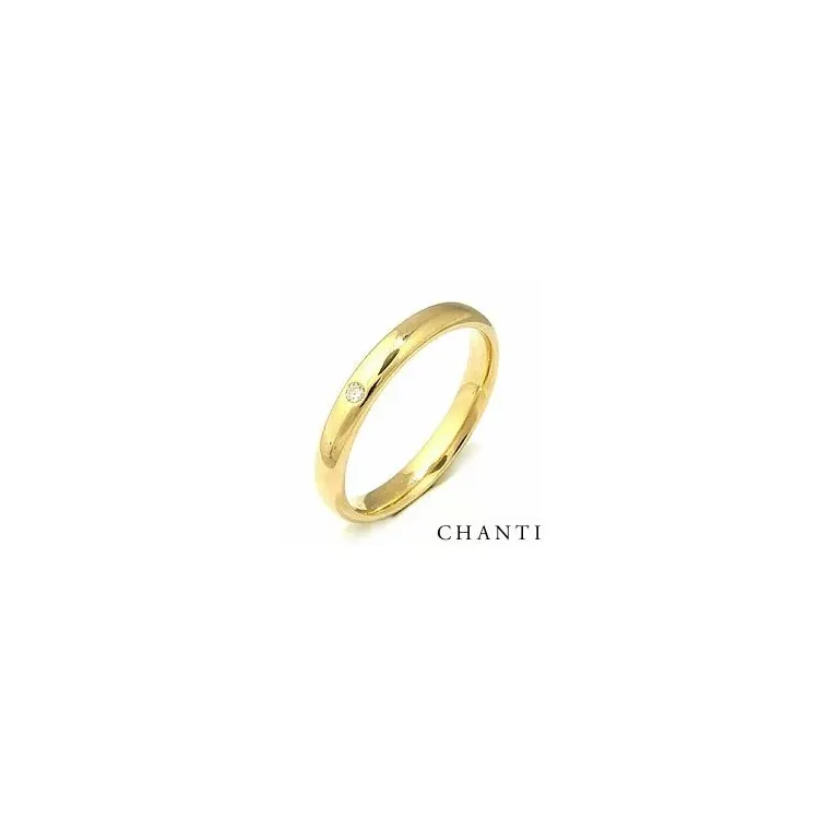 Giftering i 14 karat gull 0,025 ct