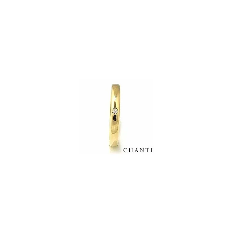 Giftering i 14 karat gull 0,025 ct