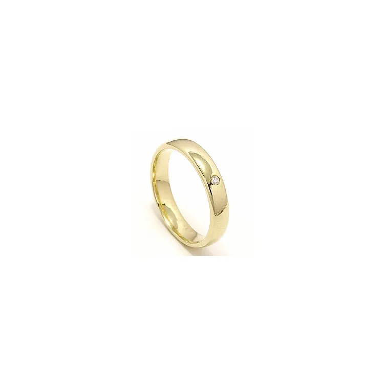 Giftering i 14 karat gull 0,025 ct