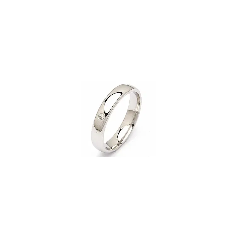 giftering i 14 karat hvitt gull 0,025 ct