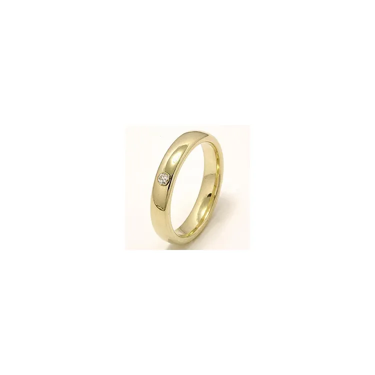 giftering i 14 karat gull 0,05 ct