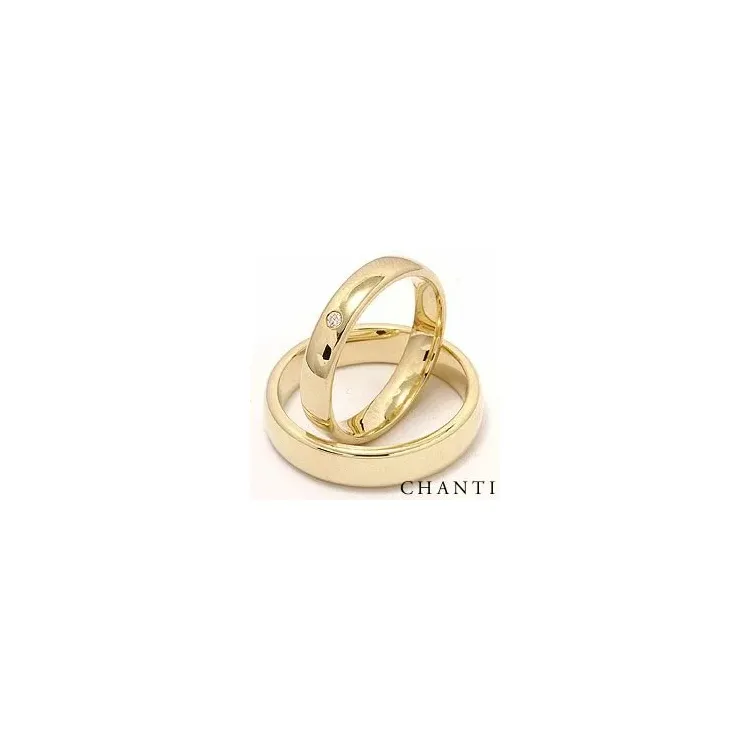 Gifteringer i 14 karat gull 0,025 ct ct - par