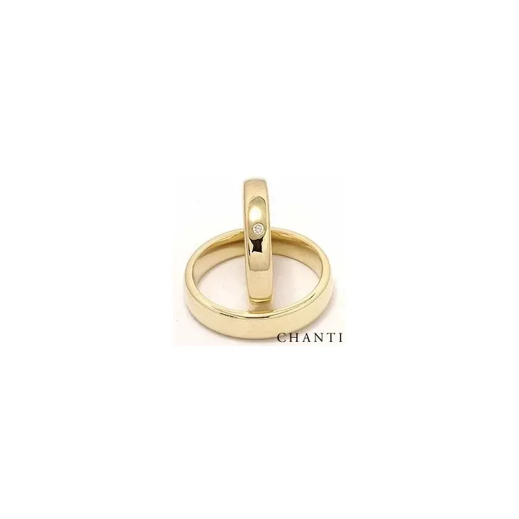 Gifteringer i 14 karat gull 0,025 ct ct - par