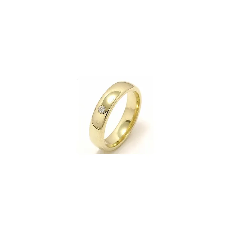 giftering i 14 karat gull 0,05 ct