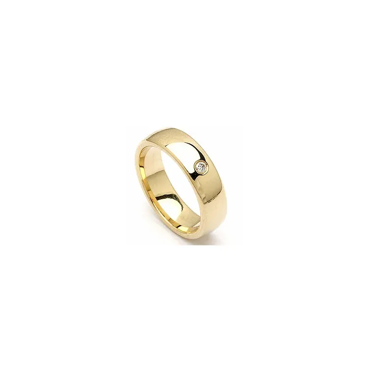 diamant giftering i 14 karat gull 0,05 ct