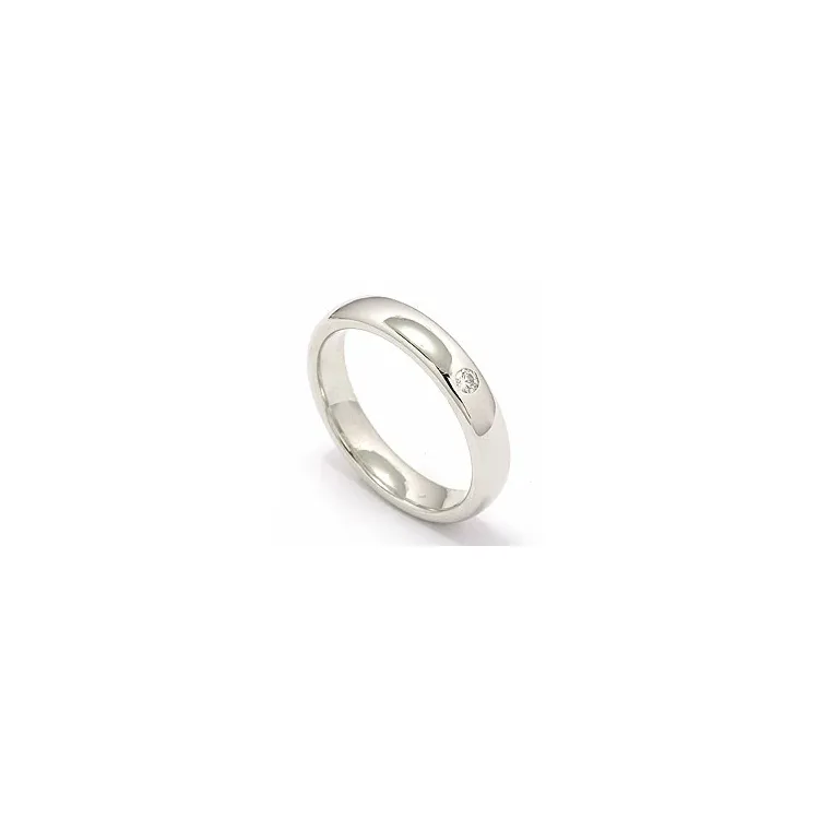 giftering i 14 karat hvitt gull 0,05 ct