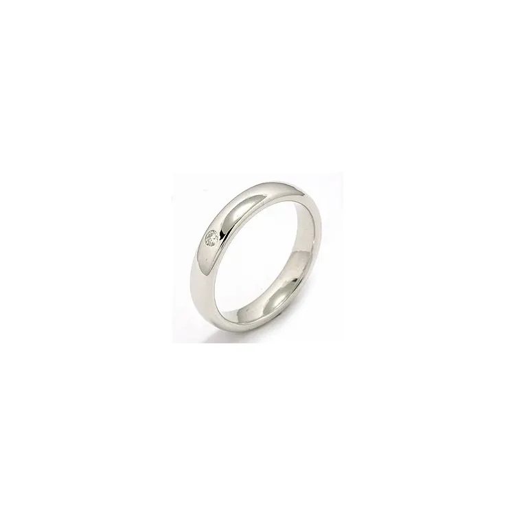 giftering i 14 karat hvitt gull 0,05 ct