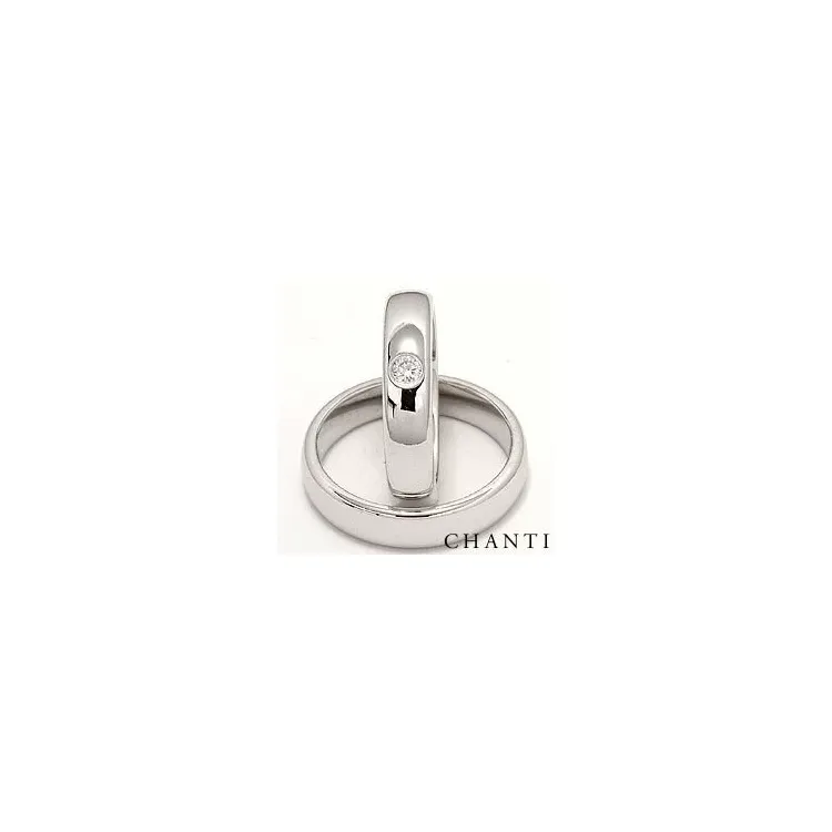 briljant gifteringer i 14 karat hvitt gull 0,10 ct - par