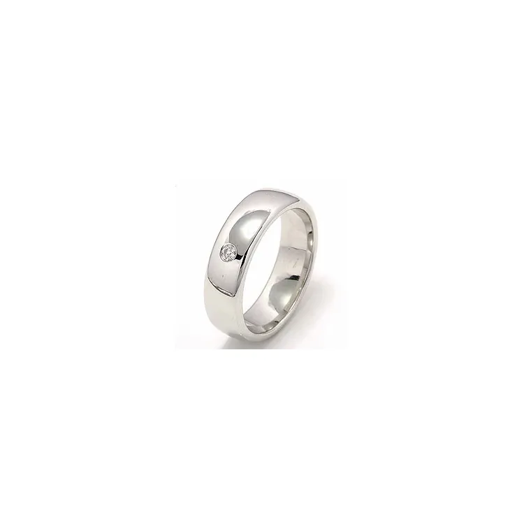 diamant giftering i 14 karat hvitt gull 0,05 ct
