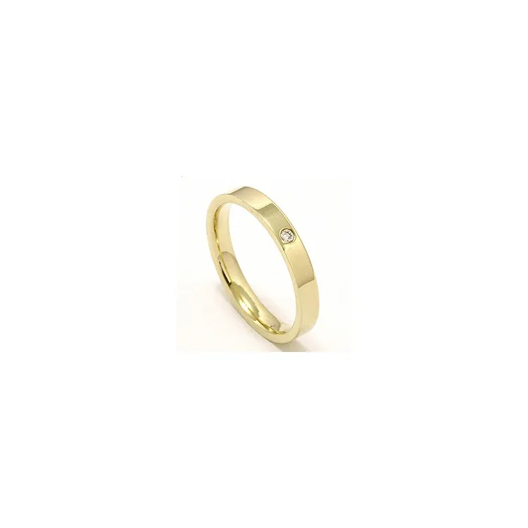 Giftering i 14 karat gull 0,025 ct