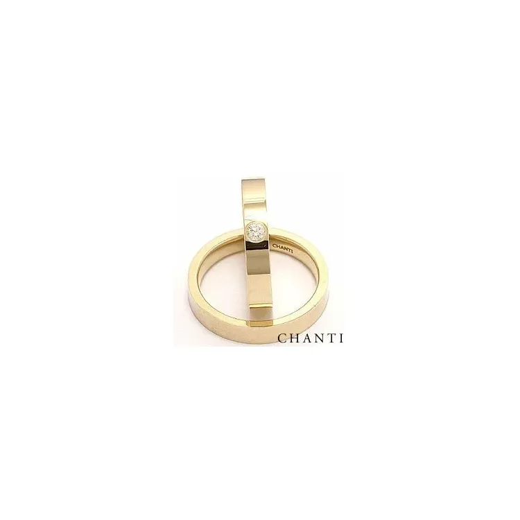 gifteringer i 14 karat gull 0,10  ct - par