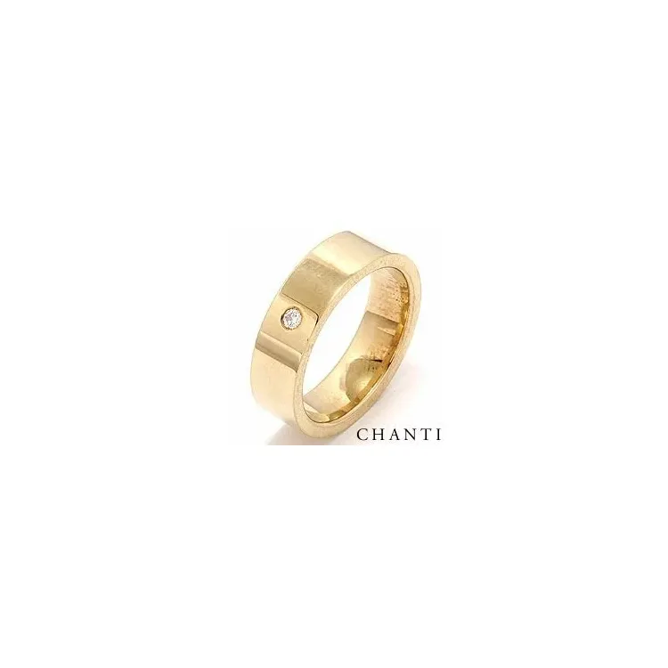 giftering i 14 karat gull 0,05 ct
