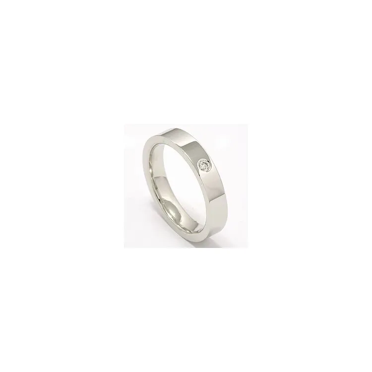briljant giftering i 14 karat hvitt gull 0,05 ct