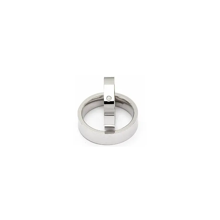 Gifteringer i 14 karat hvitt gull 0,025 ct - par