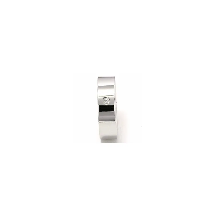 diamant giftering i 14 karat hvitt gull 0,05 ct