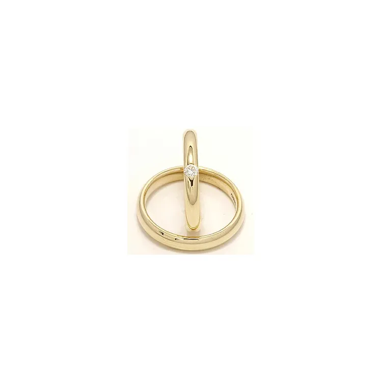 Gifteringer i 14 karat gull 0,12 ct - par