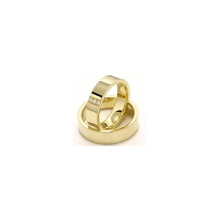 Gifteringer i 14 karat gull 0,018 ct - par