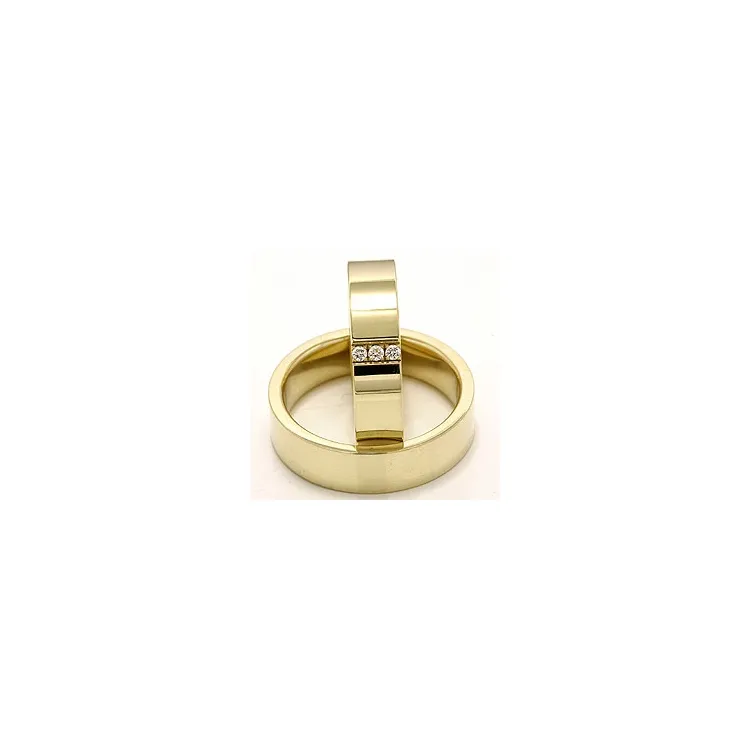 Gifteringer i 14 karat gull 0,018 ct - par