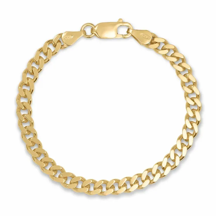 panserarmbånd i forgylt sølv 18,5 cm x 5,3 mm 