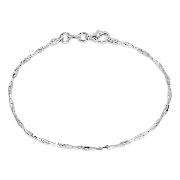 Vridd armbånd i sølv x 1,3 mm