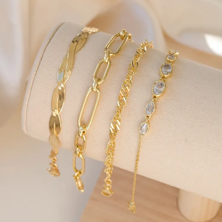 armbånd i forgylt sølv  x 6,3 mm