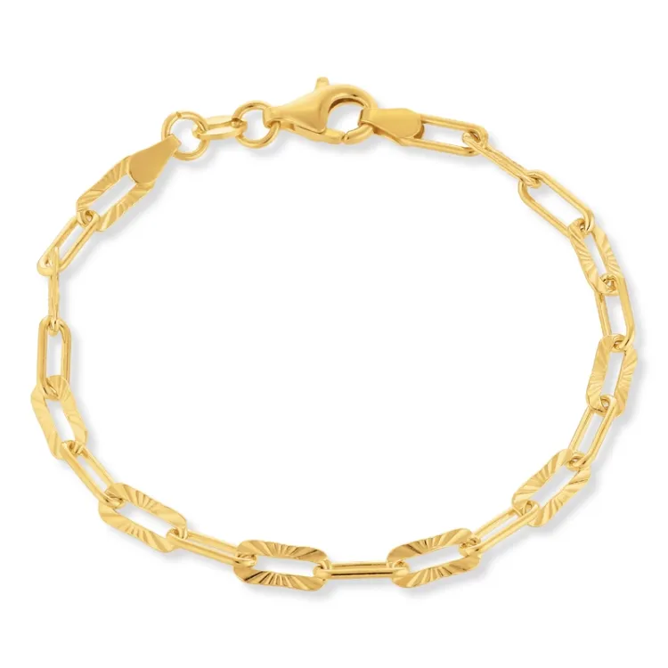 armbånd i forgylt sølv 17, 18cm x 4,0 mm