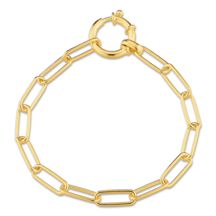 armbånd i forgylt sølv 17, 18cm x 5,0 mm