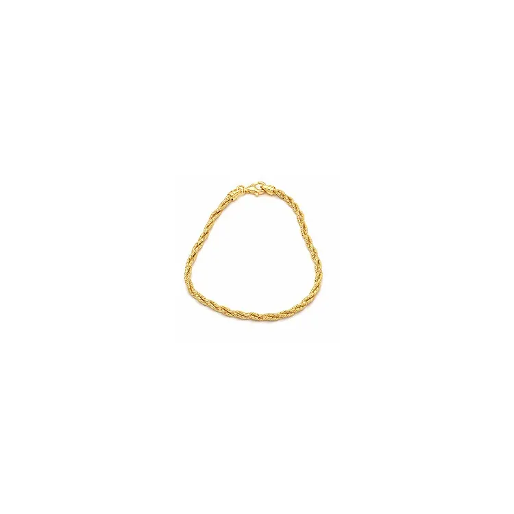Vridd armbånd i forgylt sølv  x 1,1 mm