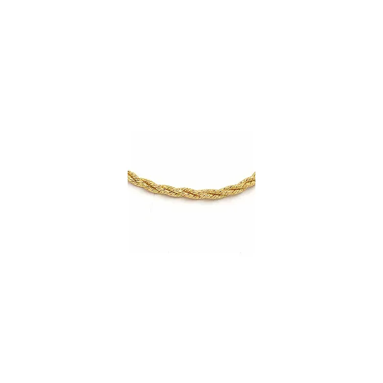 Vridd armbånd i forgylt sølv  x 1,1 mm