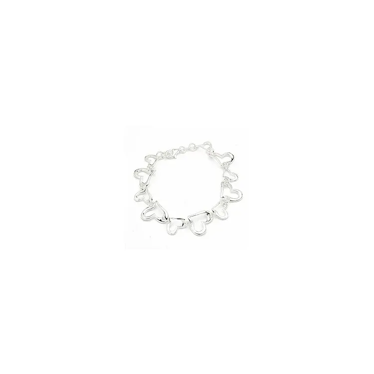 Hjertearmbånd i sølv  x 13,7 mm