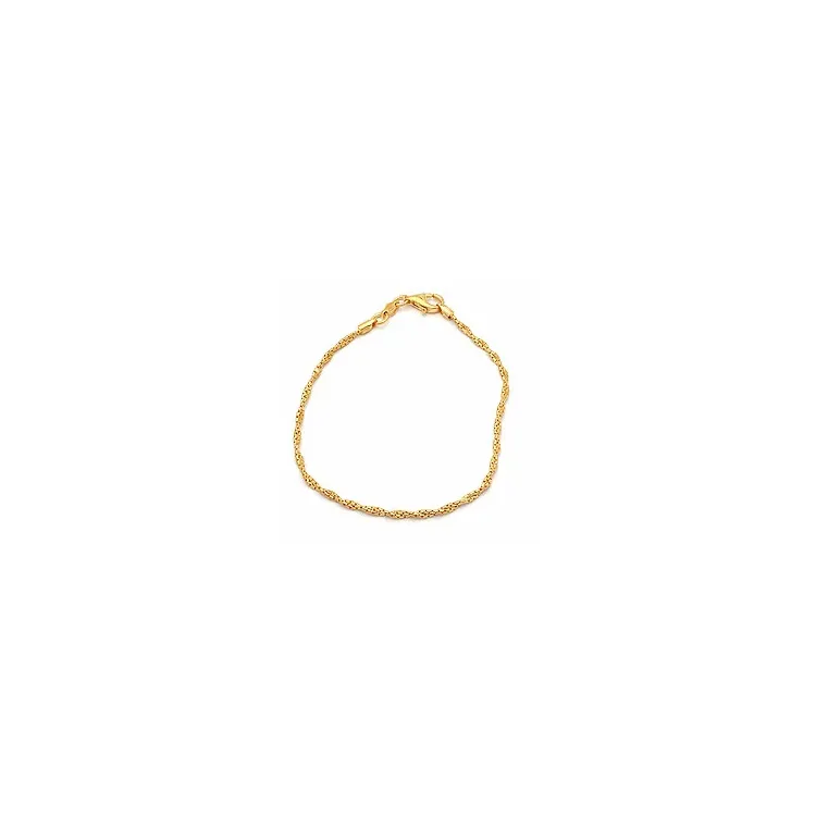 Vridd armbånd i forgylt sølv  x 1,9 mm