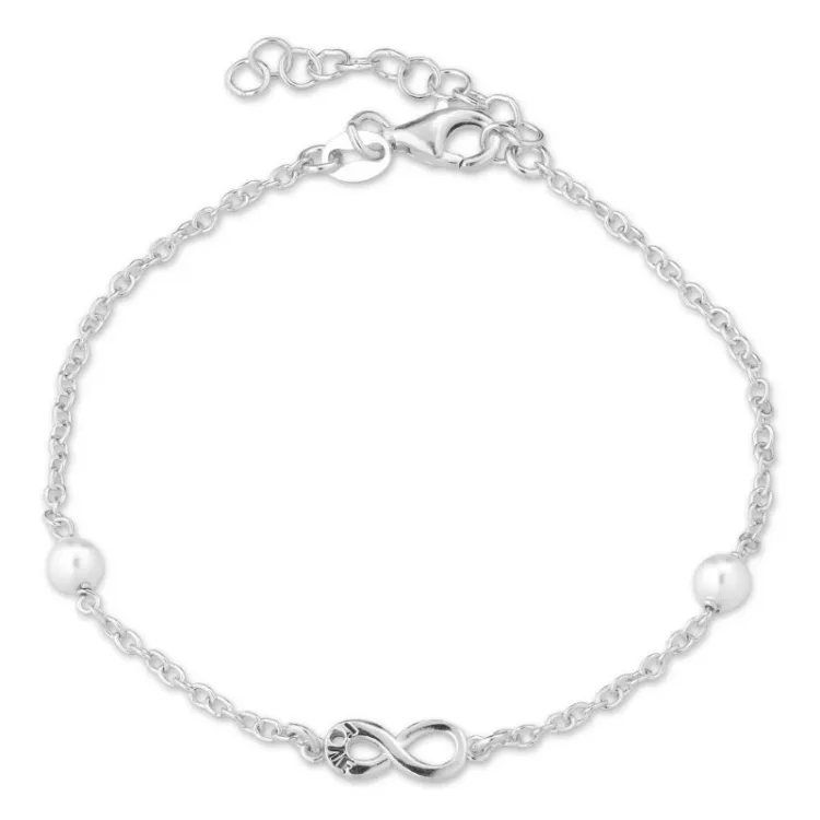 infinity armbånd i sølv med anheng i sølv