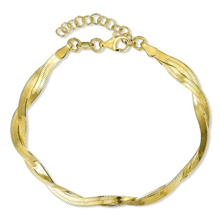 armbånd i forgylt sølv  x 5,4 mm 