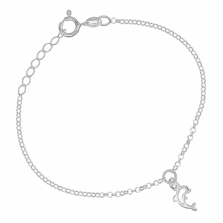 delfin armbånd i sølv